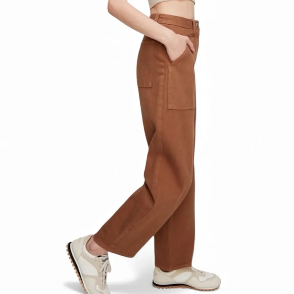 Aritzia Wilfred Brown Jean Modern Utility Pants with Pockets - Picture 2 of 3